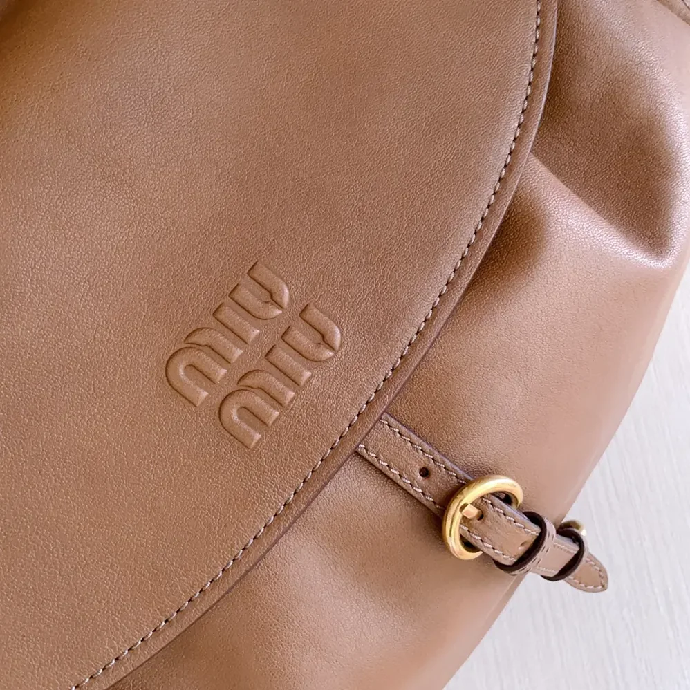 Miu Miu Rendez for Women in Vous Leather Bag Oak