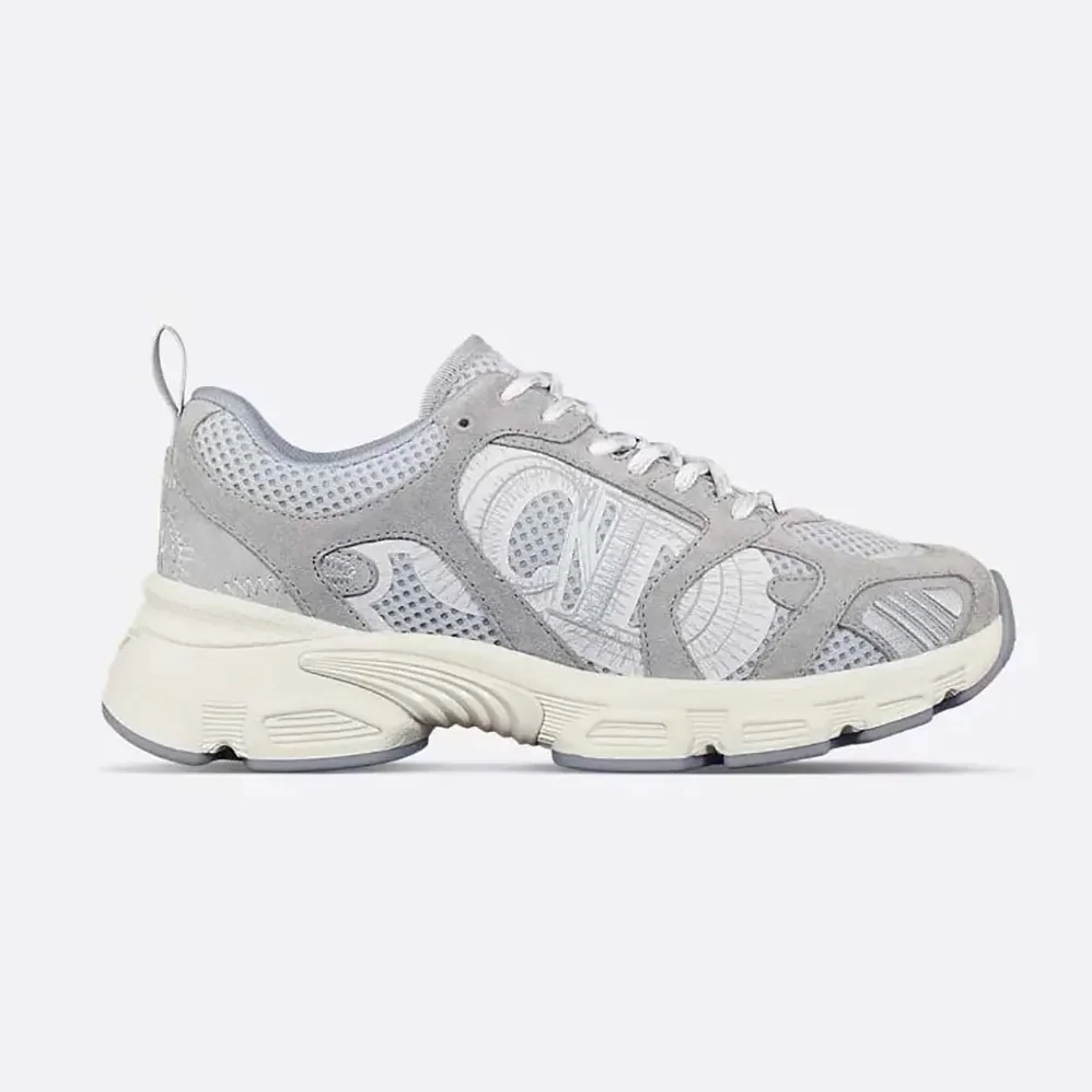 Dior Chrono Sneaker Gray Mesh and Suede Calfskin for Unisex