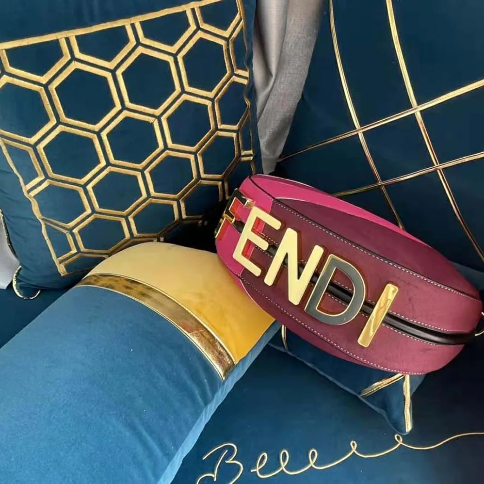 Fendi Fendigraphy Small Leather Bag with Multicolor Inlay for Women