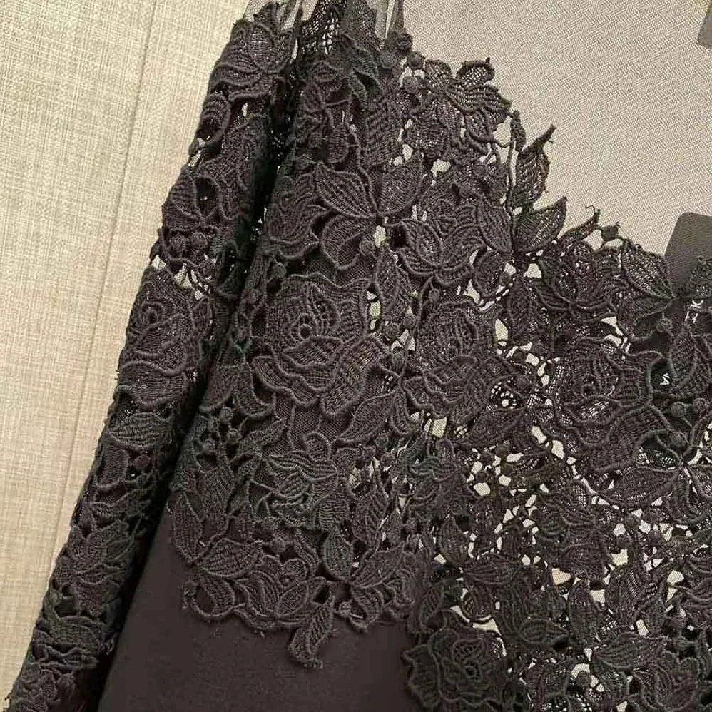 Dolce Gabbana D&G Jersey Sweatshirt with Tulle and Macrame Details for Women Dolce Gabbana D&G Jersey Sweatshirt with Tulle and Macrame Details for Women