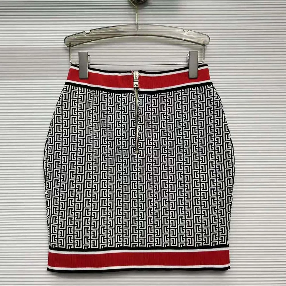 Balmain Knit Skirt with Buttons for Women Balmain Knit Skirt with Buttons for Women