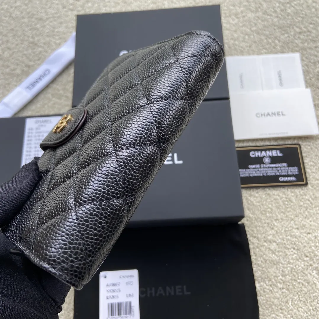 Chanel CO-CO Flap Wallet Black Gold Hardware /