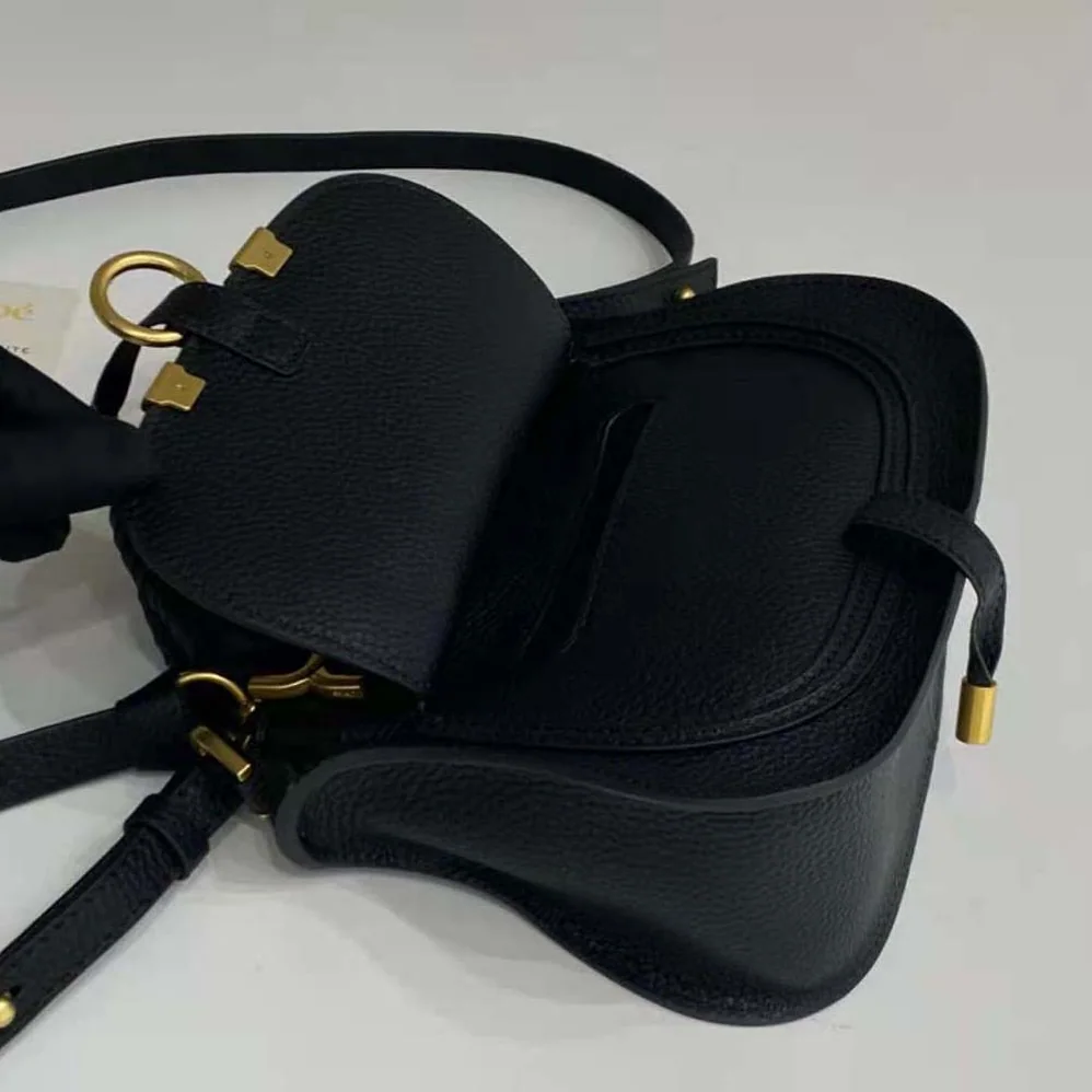 Chloe Marcie Mini Double Carry Bag for Women in Black