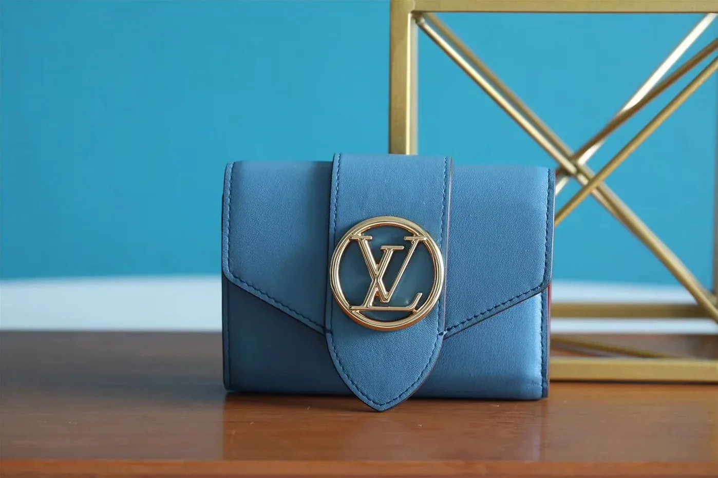 Louis Vuitton Pont 9 Compact Wallet Blue Louis Vuitton Pont 9 Compact Wallet Blue
