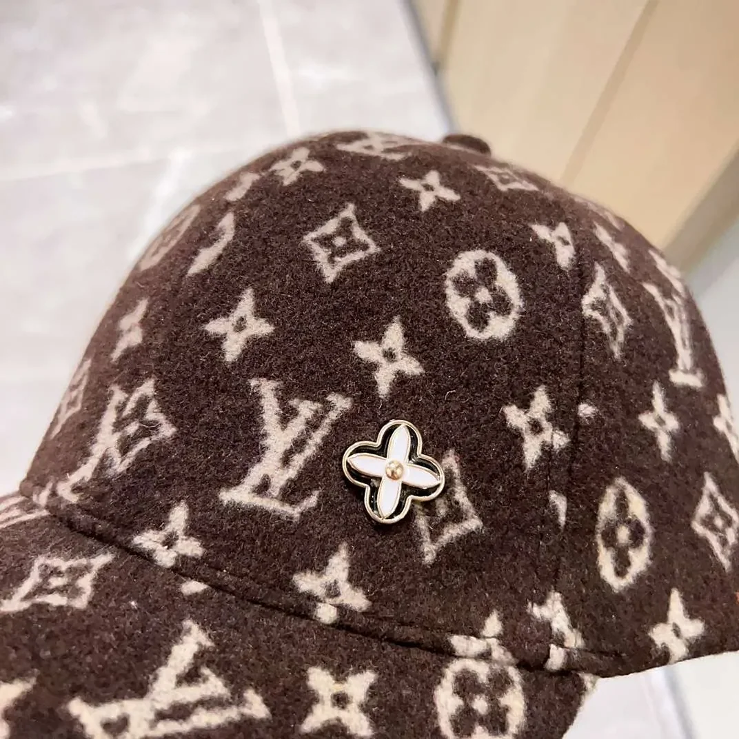 Louis Vuitton Monogram Pattern Cap Brown