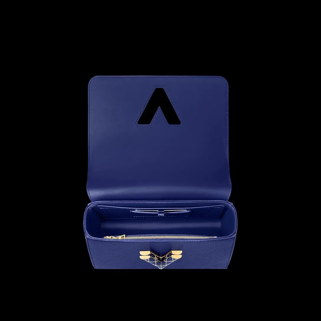Louis Vuitton Twist MM Bag Blue - / 9 Inches Louis Vuitton Twist MM Bag Blue - / 9 Inches