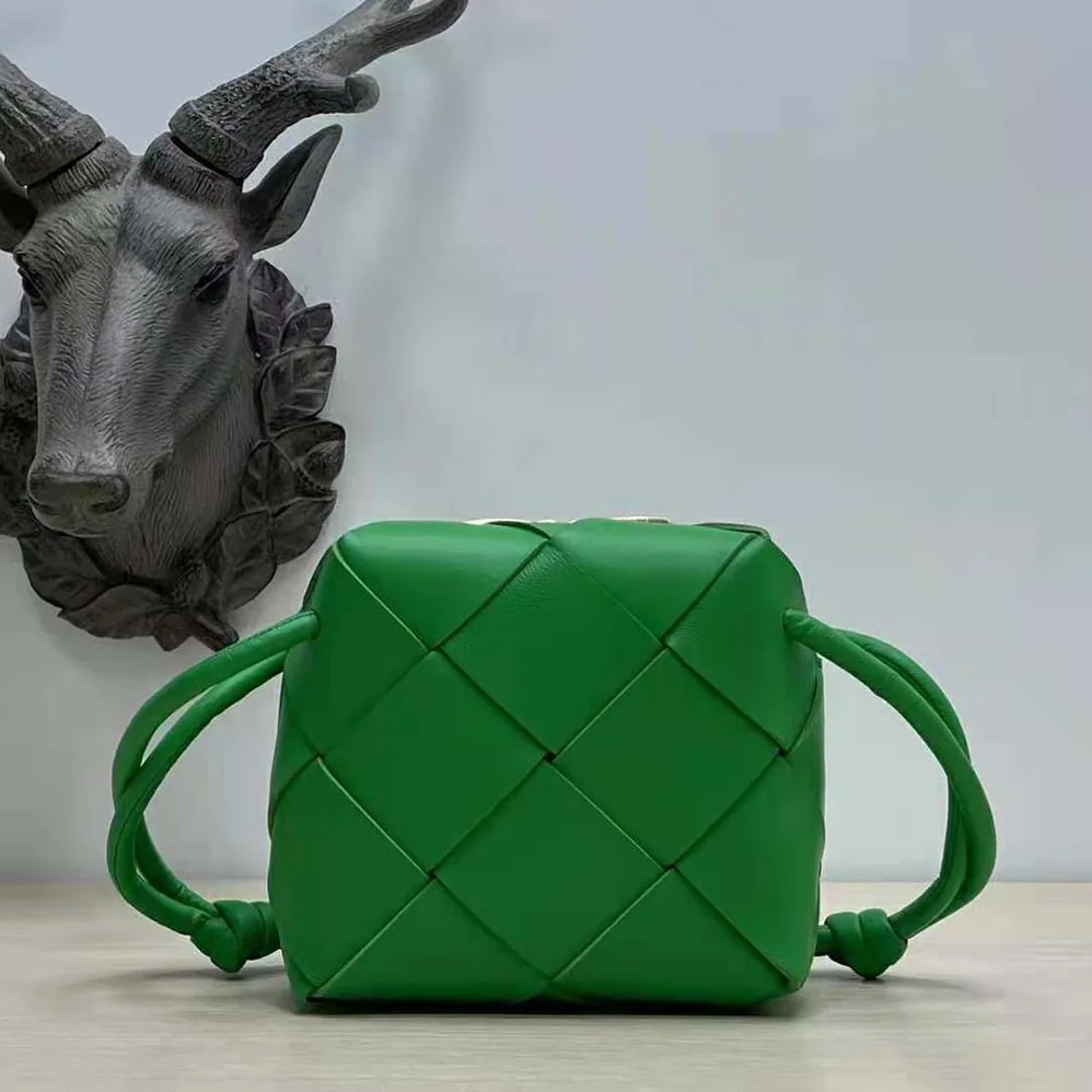 Bottega Veneta Mini Cassette Camera Bag for Women in Green