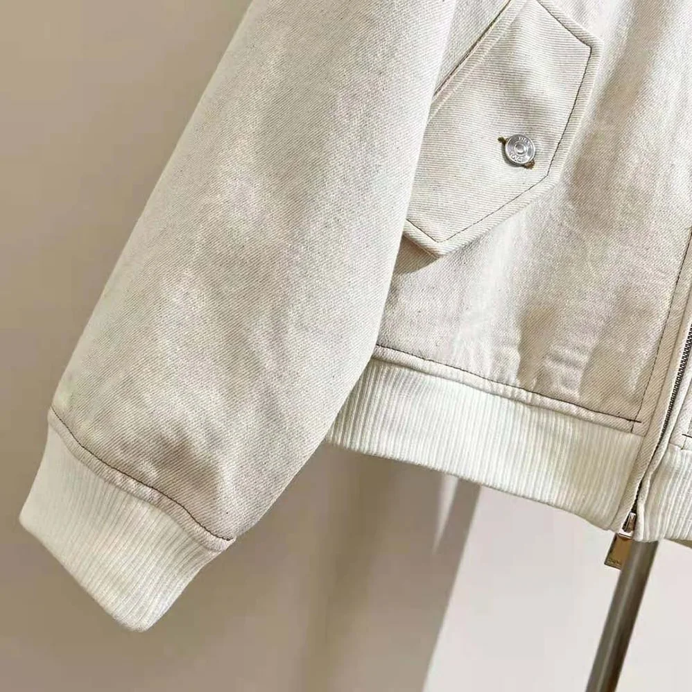 Dior Tears Zipped Blouson White Cotton Twill for Men