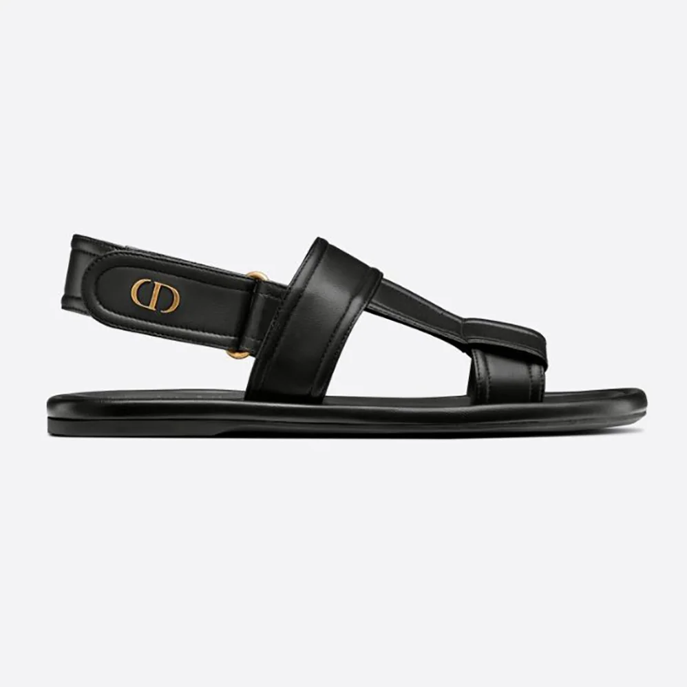 Dior Ocean Sandal Black Lambskin for Women