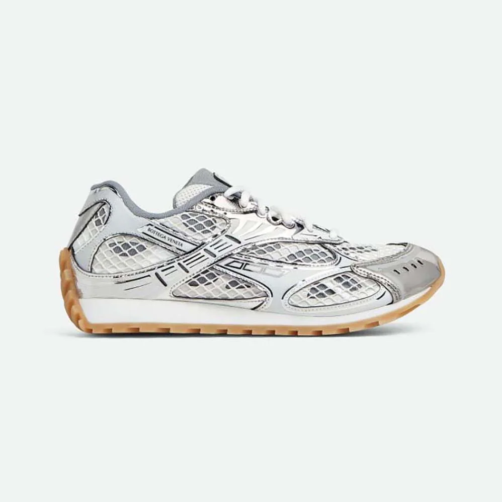 Bottega Veneta Technical Fabric Lace-up Orbit Sneaker for Unisex in White Bottega Veneta Technical Fabric Lace-up Orbit Sneaker for Unisex in White