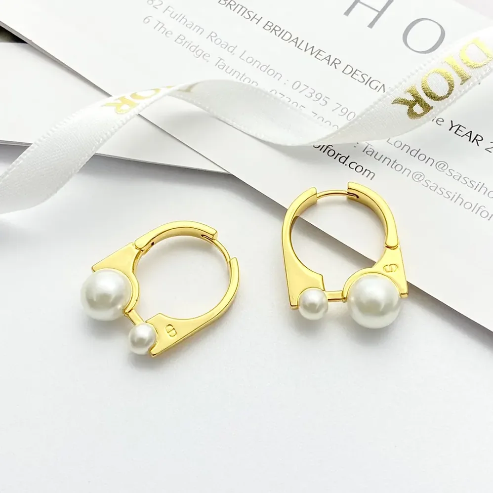 Dior Medium Dior Tribales New Look Earrings Gold-Finish and Silver for Women in Finish Metal