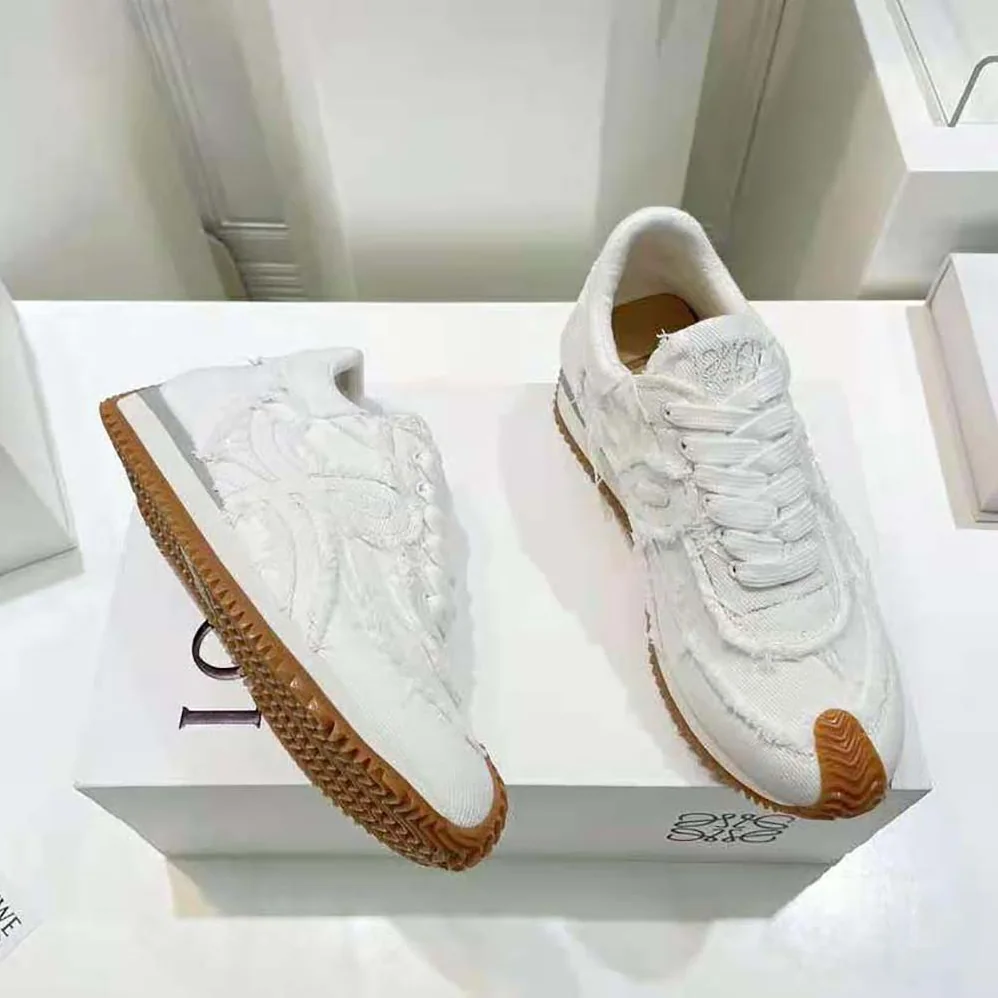 Loewe Flow Runner in Denim for Women in White