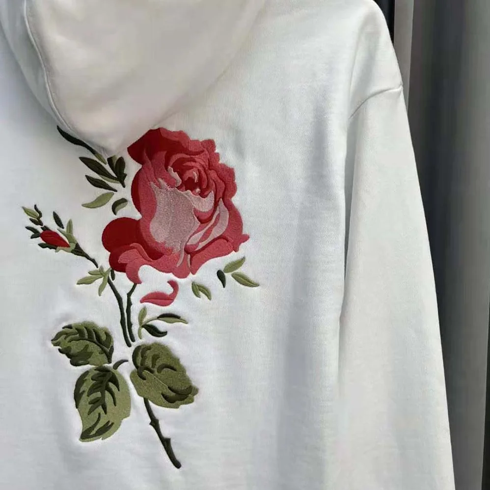 Dior Oversized Dior Jardin Hooded Sweatshirt White Cotton Fleece for Men Dior Oversized Dior Jardin Hooded Sweatshirt White Cotton Fleece for Men