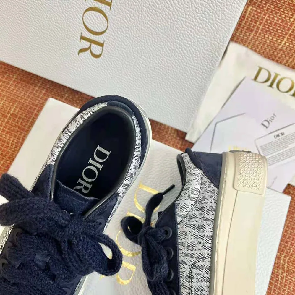 Dior B33 Sneaker Navy Blue Dior Oblique Jacquard and Suede for Men Dior B33 Sneaker Navy Blue Dior Oblique Jacquard and Suede for Men