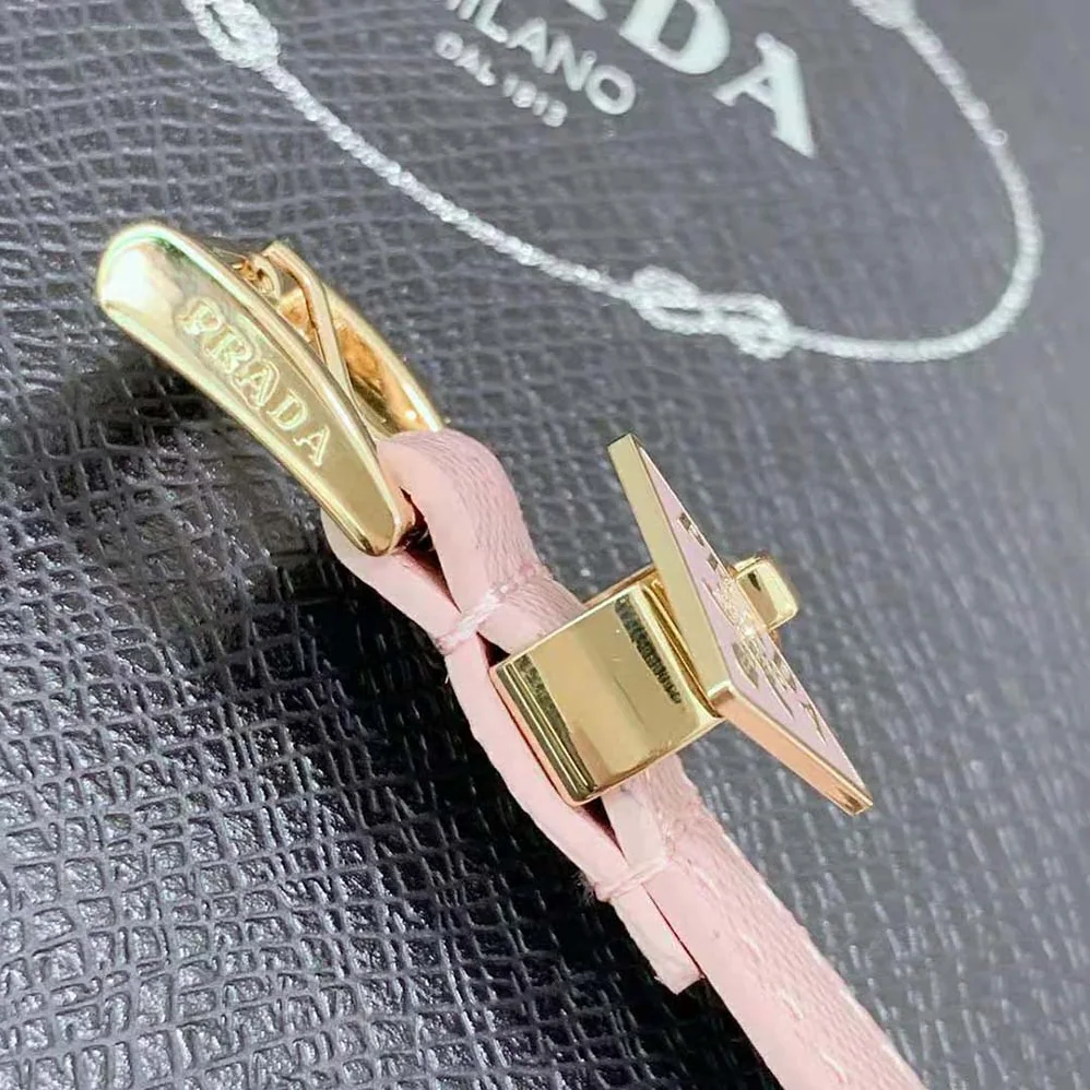 Prada Saffiano Leather Belt for Women in Pink