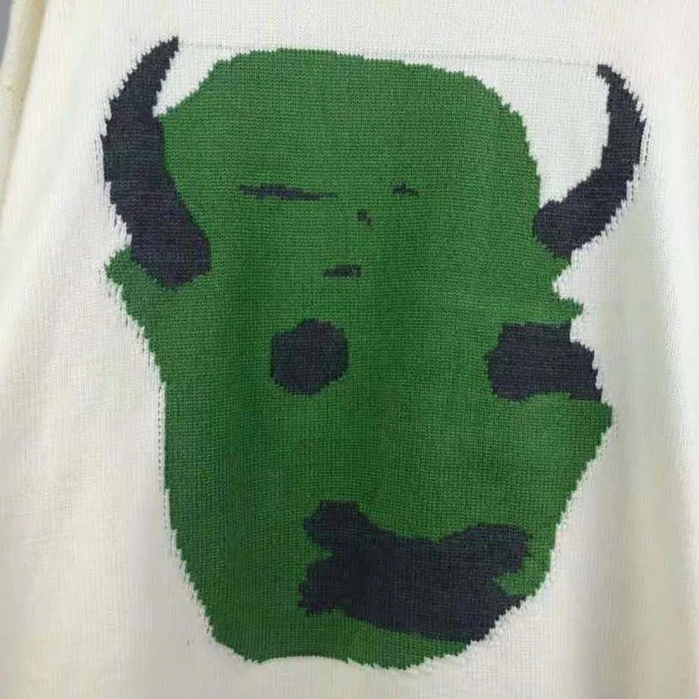 Dior Oversized Cactus Jack Dior Sweater Ecru Wool Knit for Men