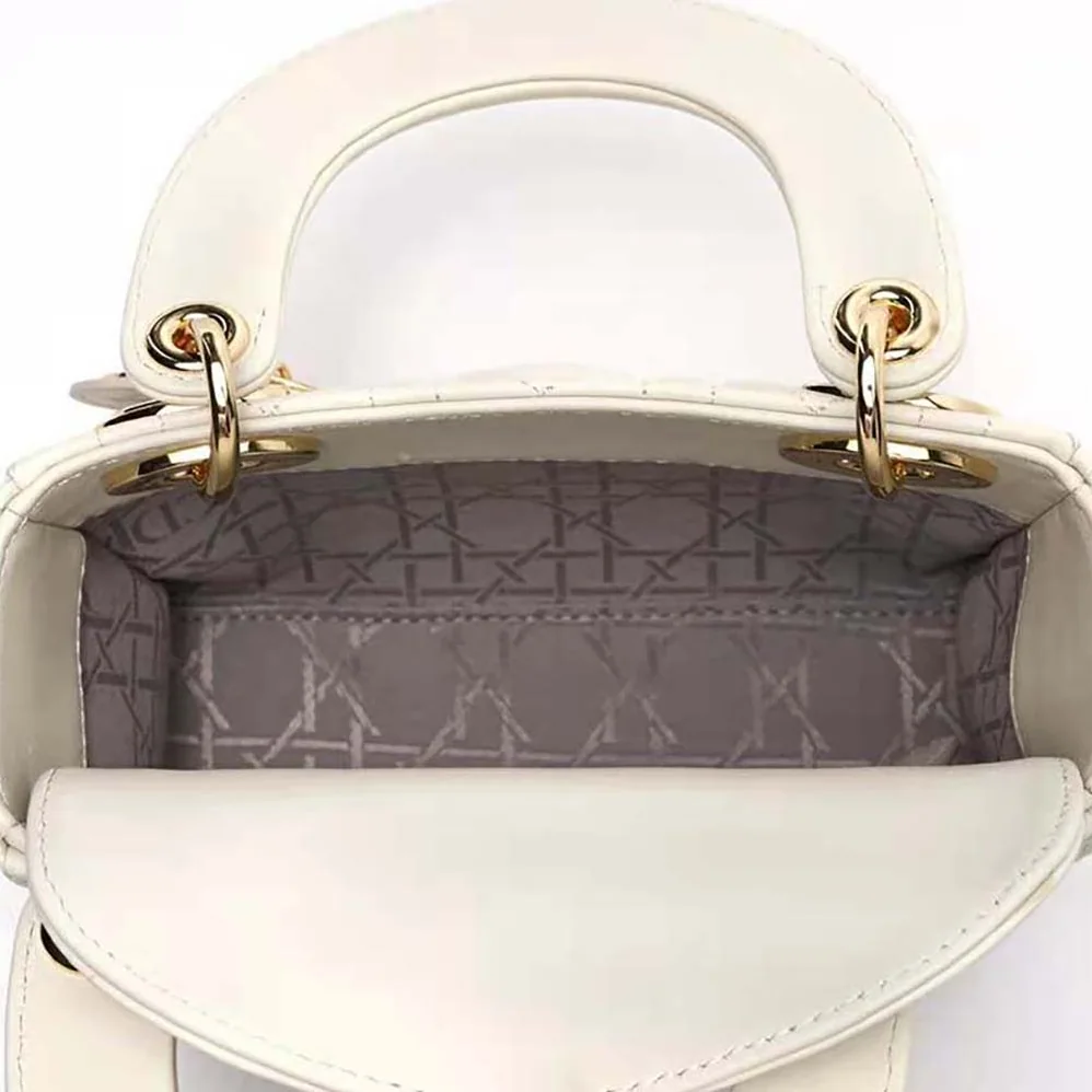 Dior Mini Lady Dior Bag Latte Cannage Lambskin for Women Dior Mini Lady Dior Bag Latte Cannage Lambskin for Women