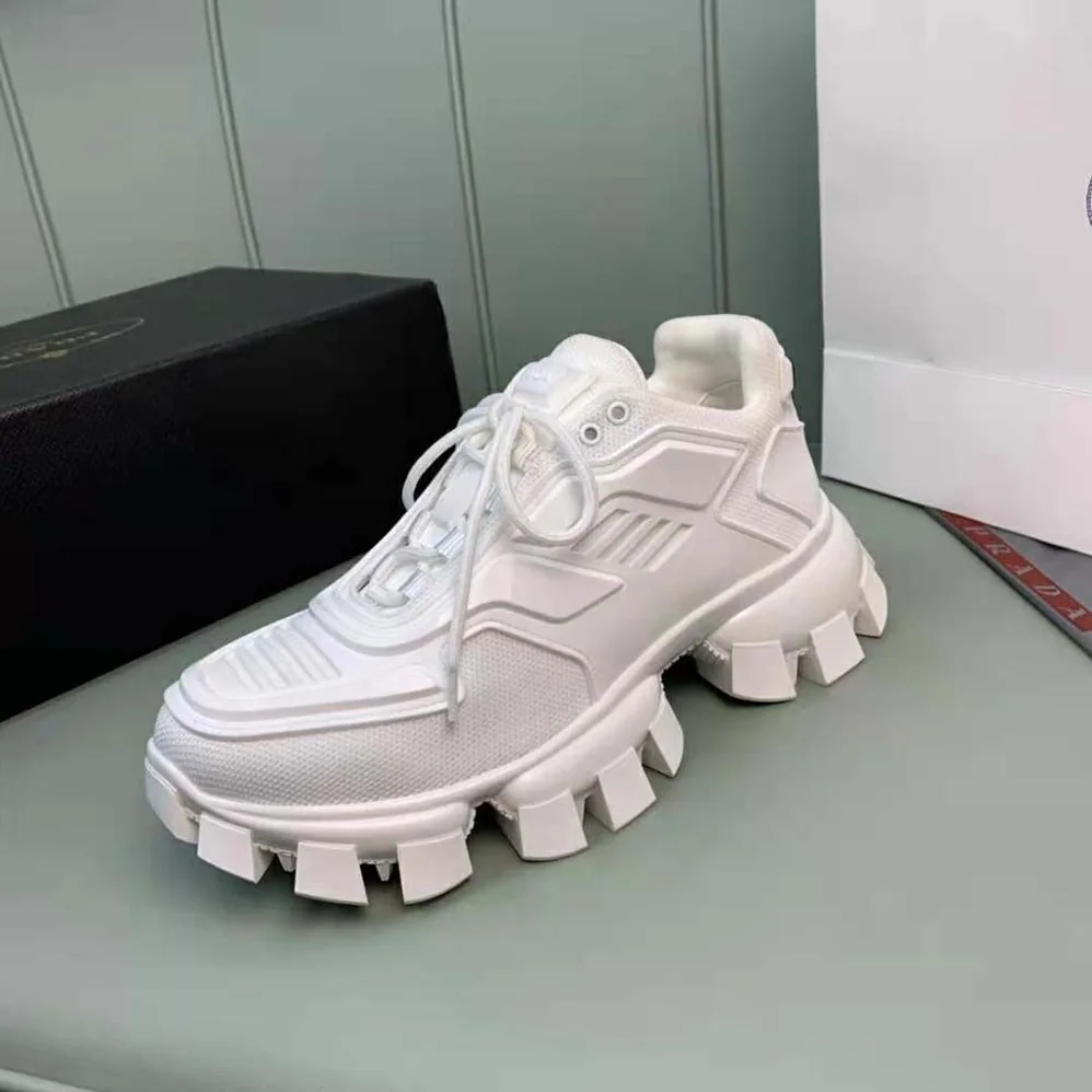 Prada Cloudbust Thunder Sneakers for Women in White Prada Cloudbust Thunder Sneakers for Women in White