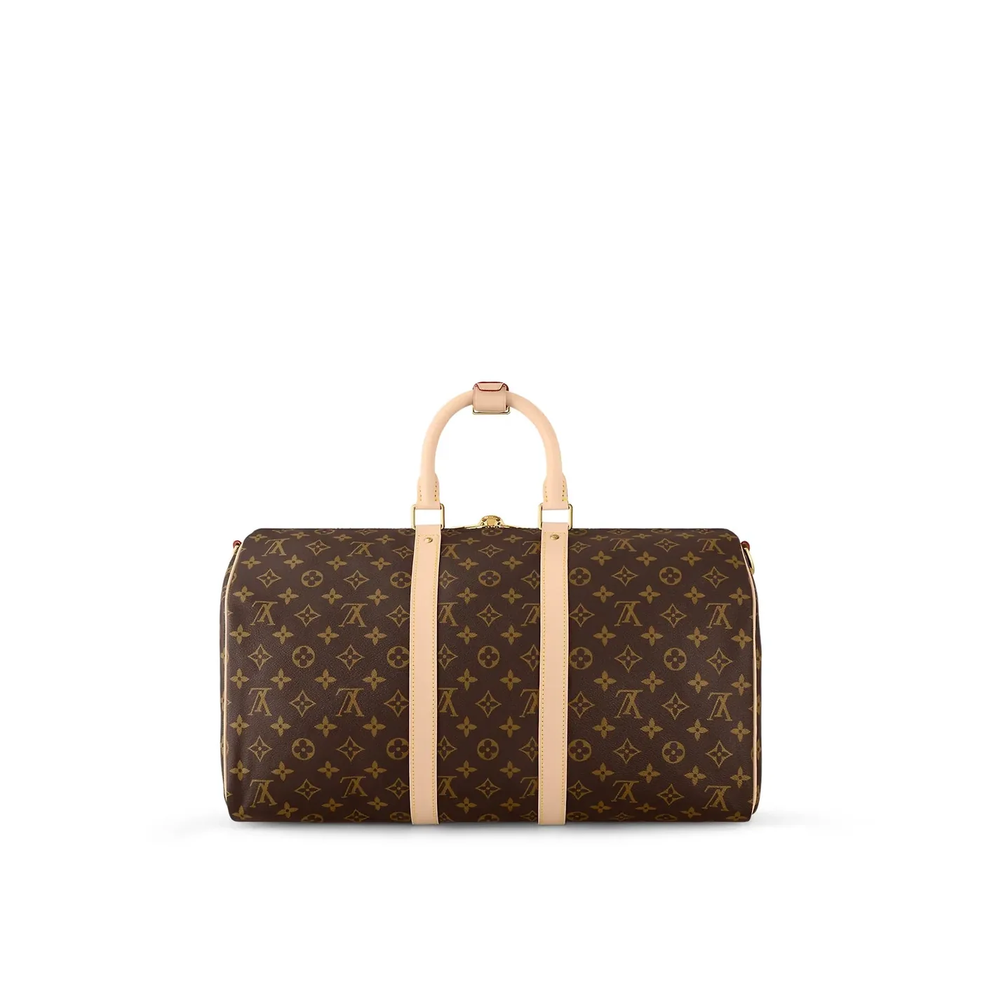 Louis Vuitton Keepall Bandouliere 45 Travel Bag in Brown Monogram Gold Hardware