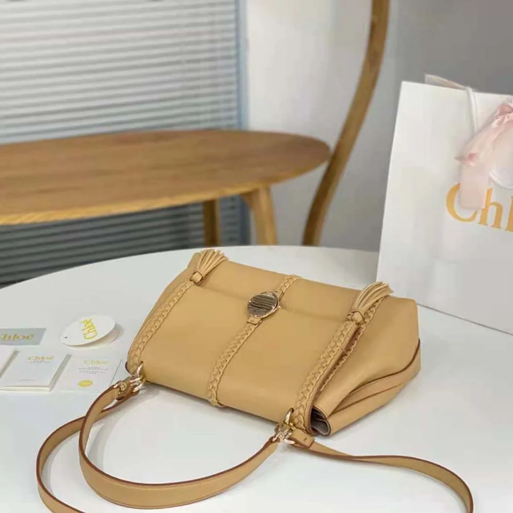 Chloe Penelope Medium Soft Shoulder Bag for Women in Gold