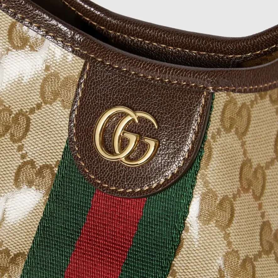 Gucci Giglio Large Tote Bag / Sand And Brown Gold Hardware