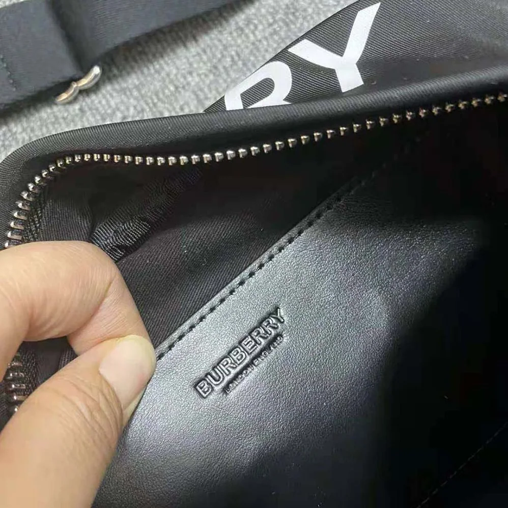 Burberry Coordinates Print Nylon Crossbody Bag for Men in Black Burberry Coordinates Print Nylon Crossbody Bag for Men in Black