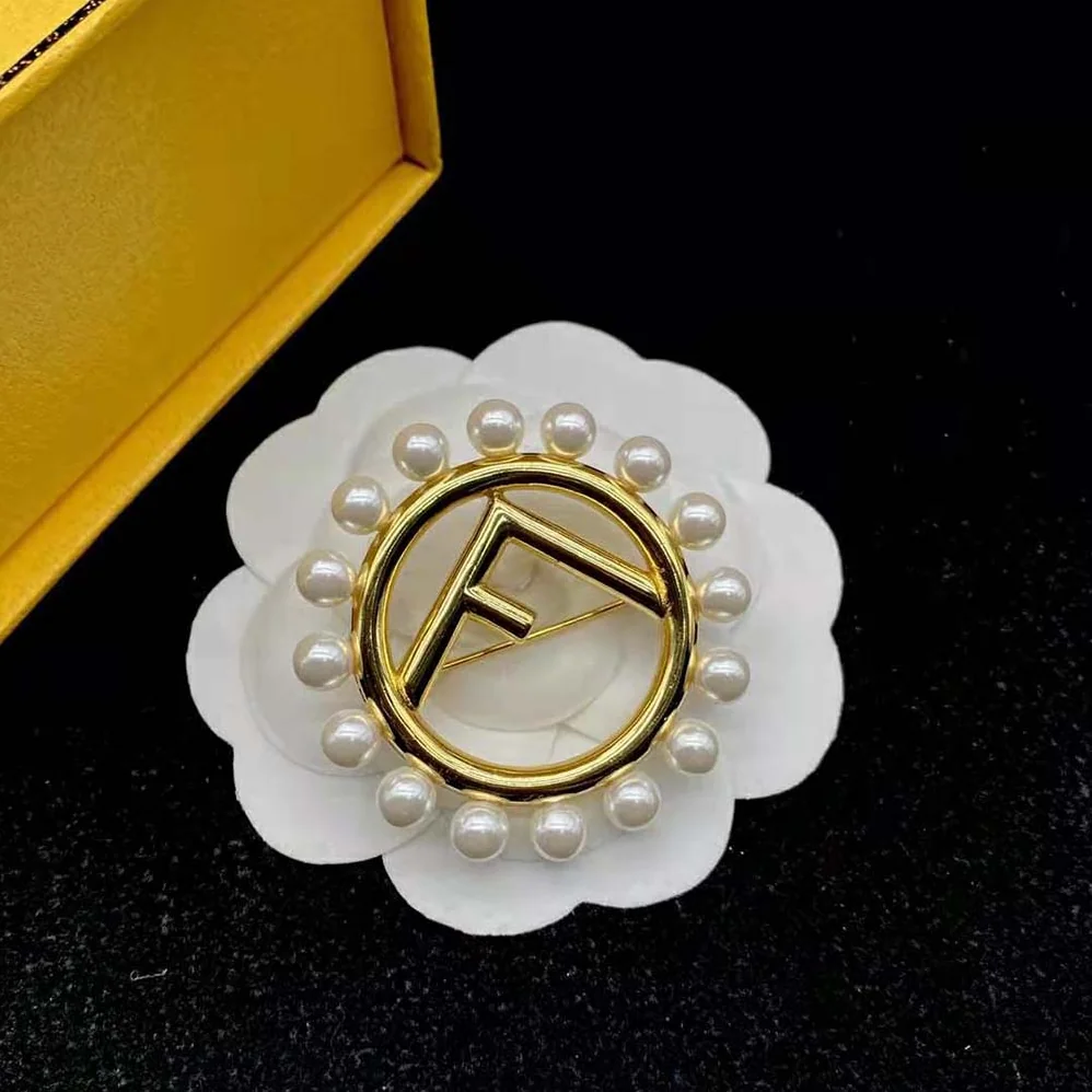 Fendi F Is Fendi Brooch Gold Colored Brooch for Women Fendi F Is Fendi Brooch Gold Colored Brooch for Women
