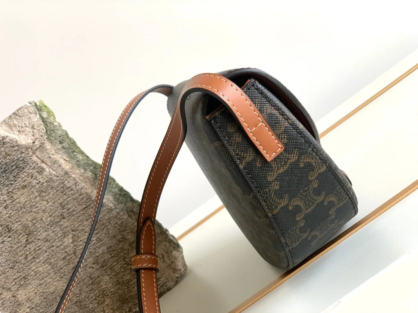 Celine Bucket In Trimophe Canvas Brown /