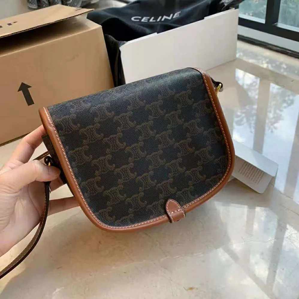 Celine Medium Folco Bag in Triomphe Canvas for Women Celine Medium Folco Bag in Triomphe Canvas for Women