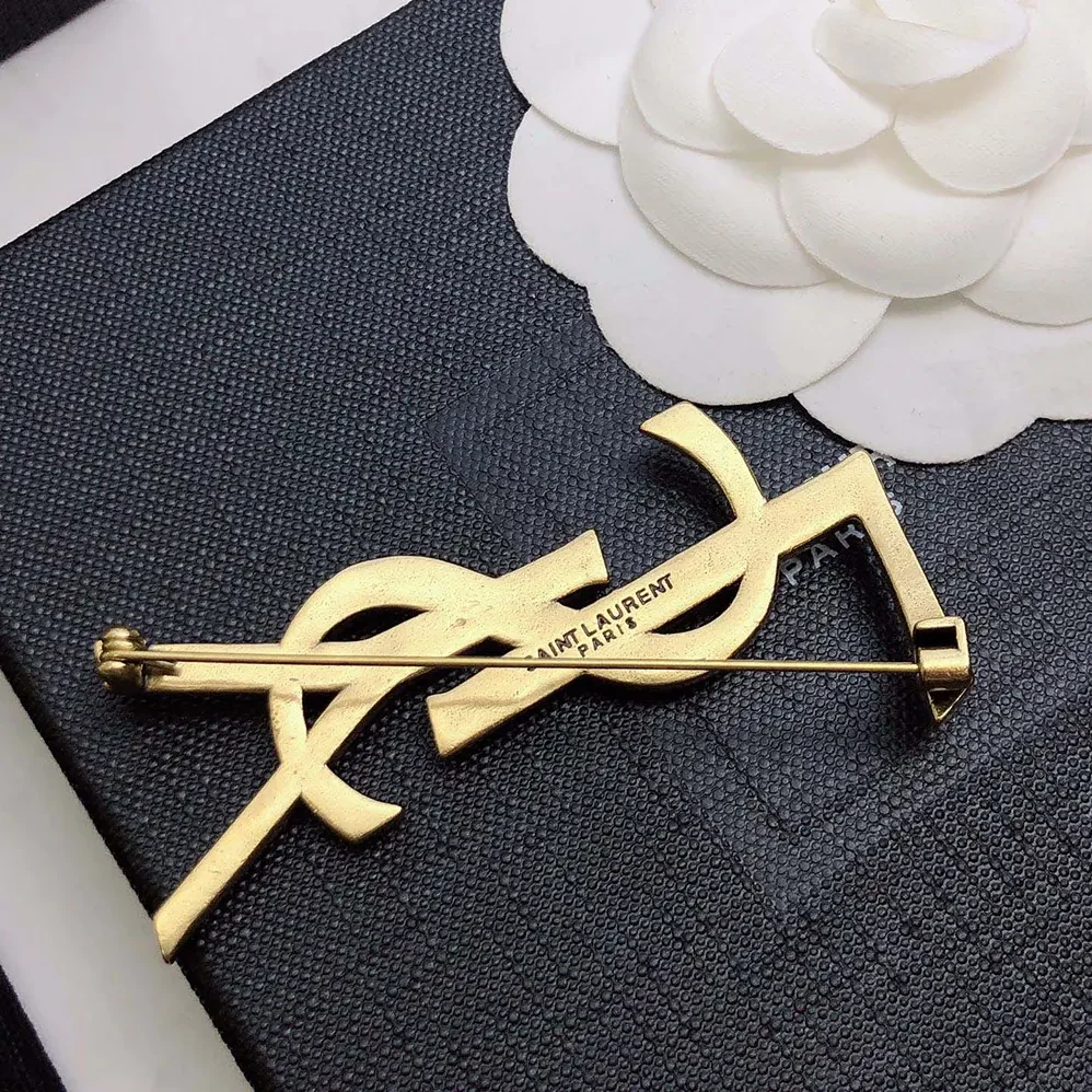 Saint Laurent YSL Cassandre Snake Brooch in Metal for Women