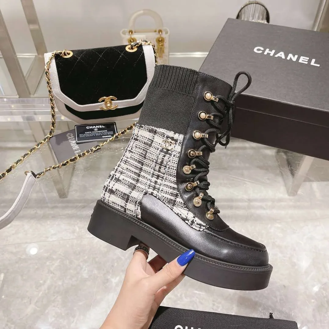 Chanel Short Boots Black Chanel Short Boots Black