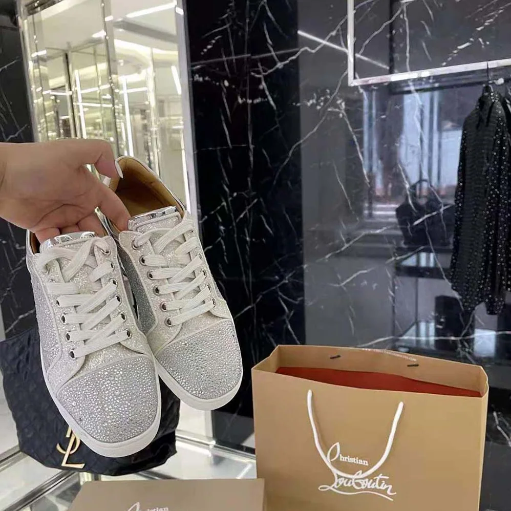 Christian Louboutin Louis Junior Strass for Men in White