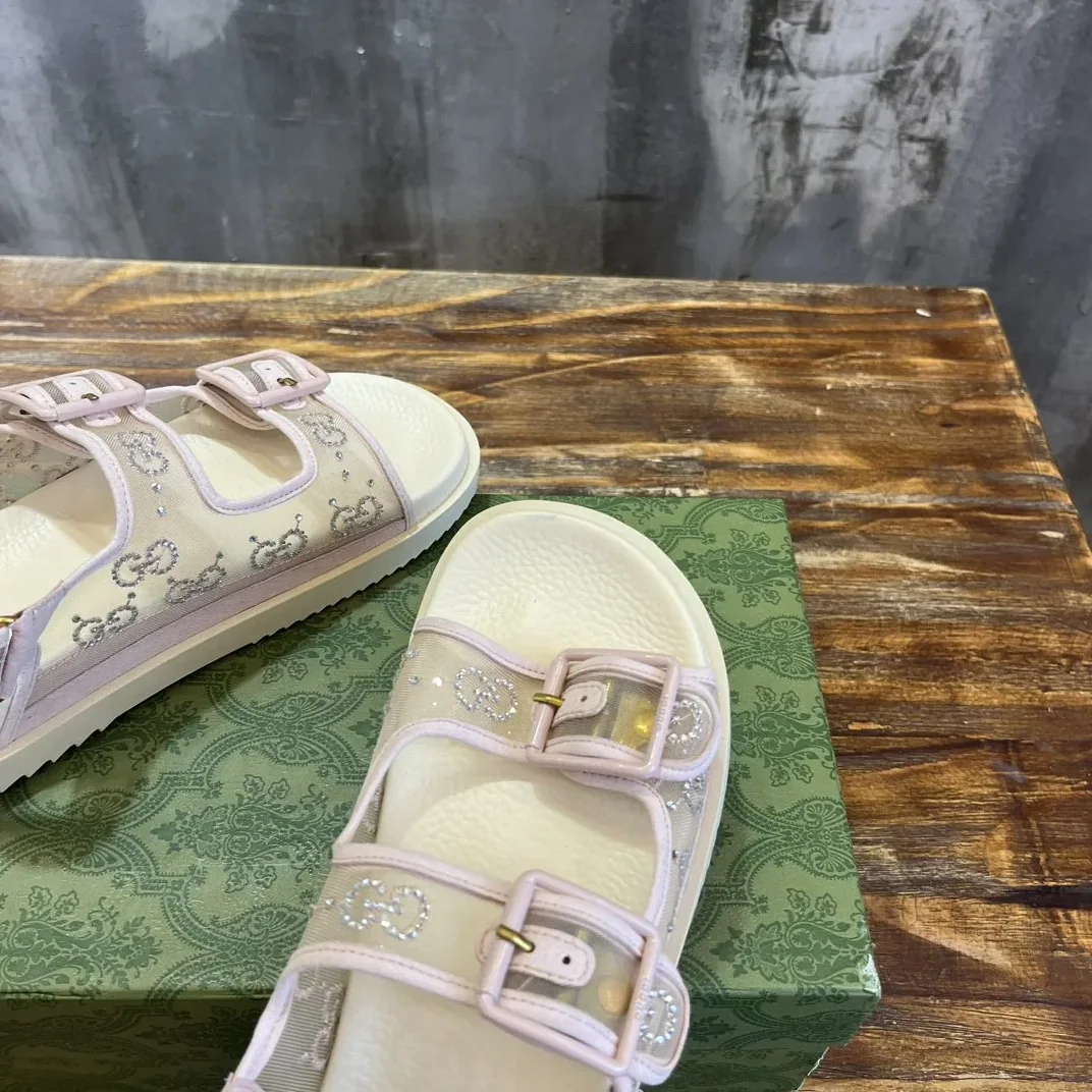 Gucci GG Sandal With Crystals White Gucci GG Sandal With Crystals White