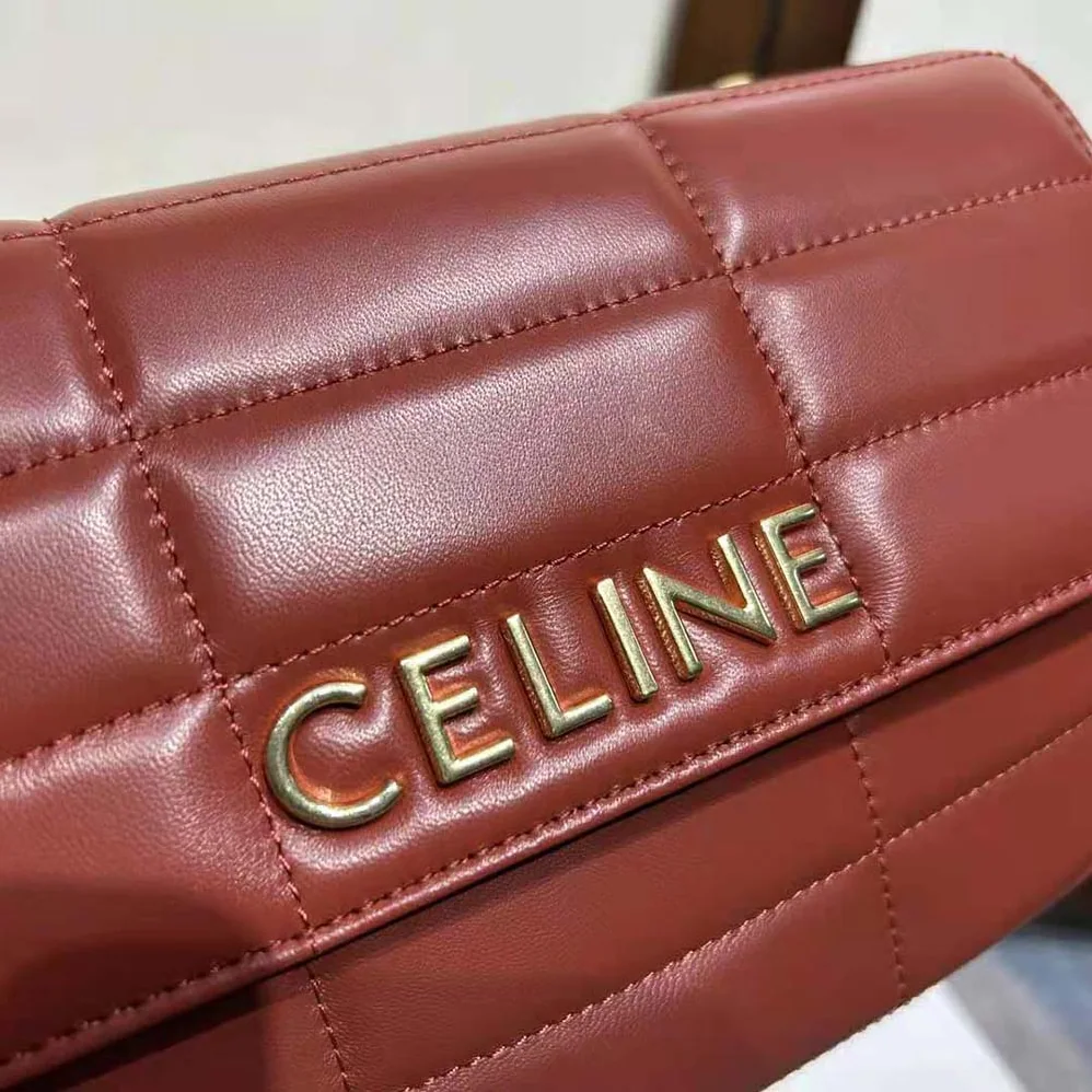 Celine Chain Shoulder Bag Matelasse Monochrome Celine in Quilted Goatskin for Women in Brown Celine Chain Shoulder Bag Matelasse Monochrome Celine in Quilted Goatskin for Women in Brown