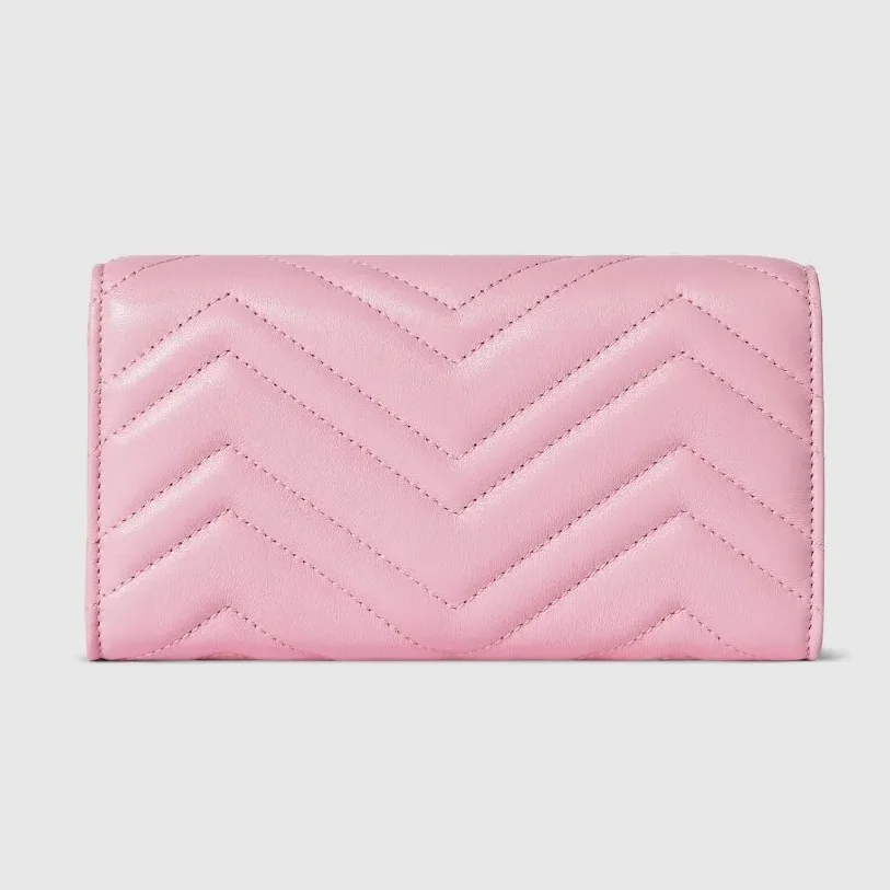 Gucci GG Marmont Continental Wallet in Light Pink Gold Hardware Gucci GG Marmont Continental Wallet in Light Pink Gold Hardware
