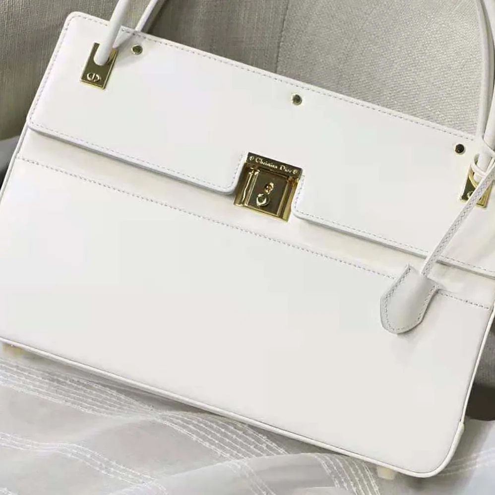 Dior Parisienne Bag Latte Smooth Calfskin for Women in White Dior Parisienne Bag Latte Smooth Calfskin for Women in White