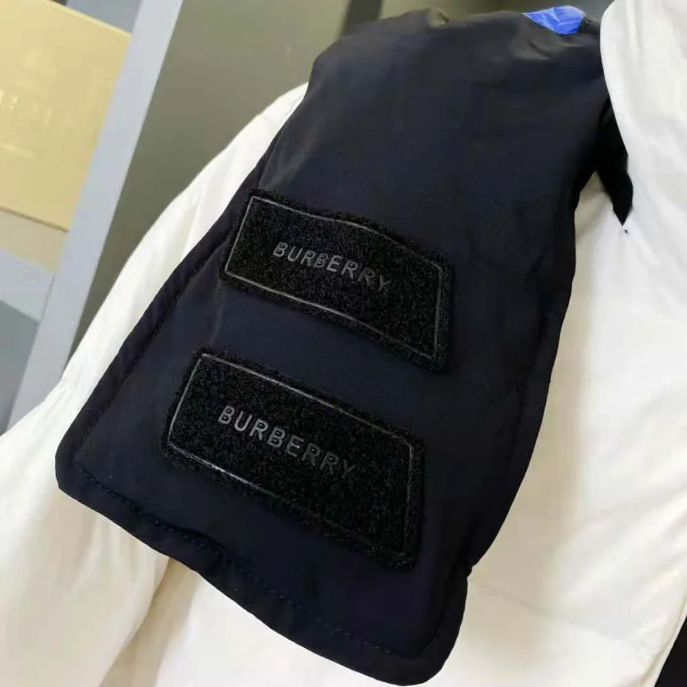 Burberry Detachable Hood Nylon Puffer Jacket for Women in White