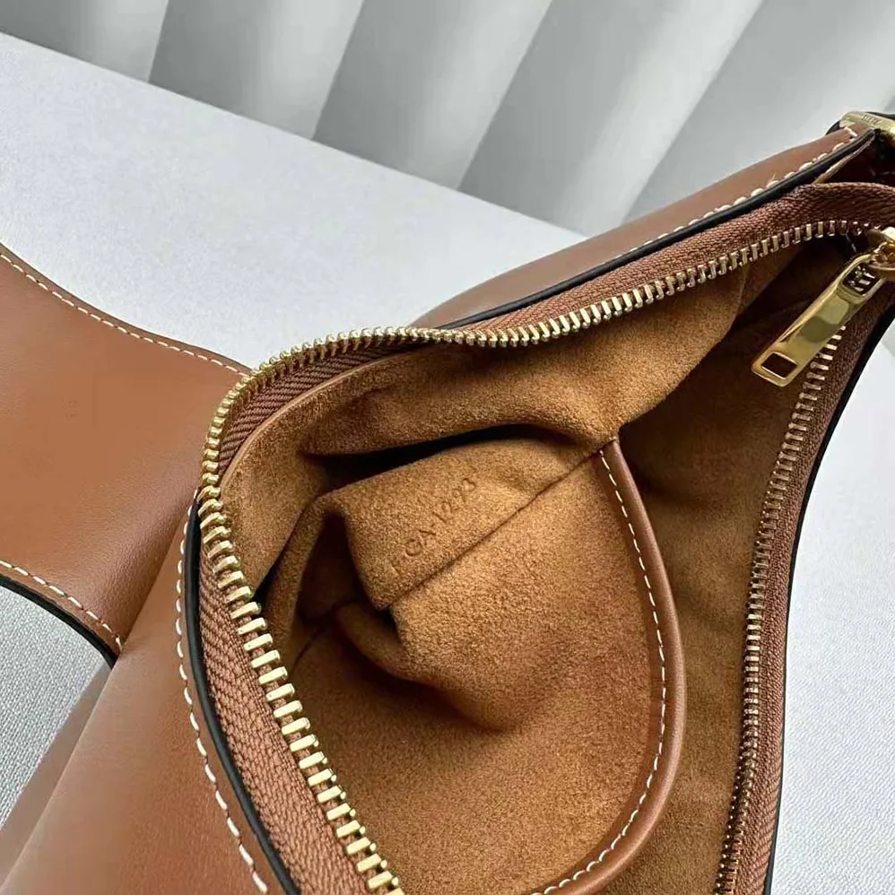 Celine Ava Triomphe Soft Bag in Smooth Calfskin for Women in Brown