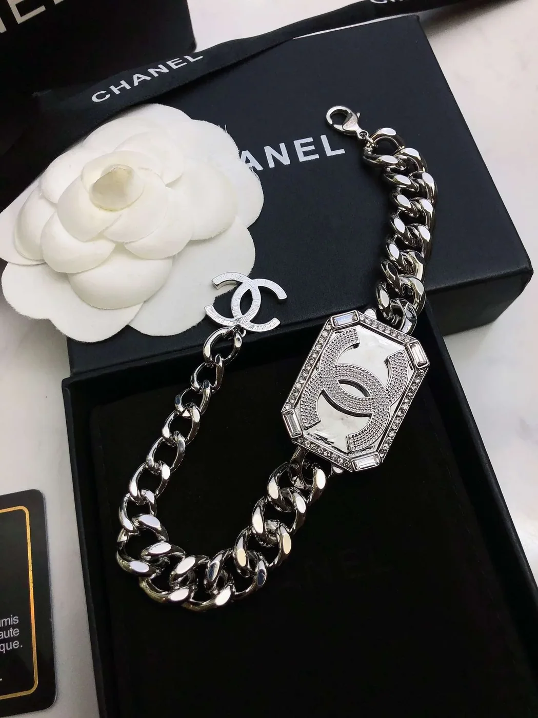 Chanel Perfume Bracelet Silver