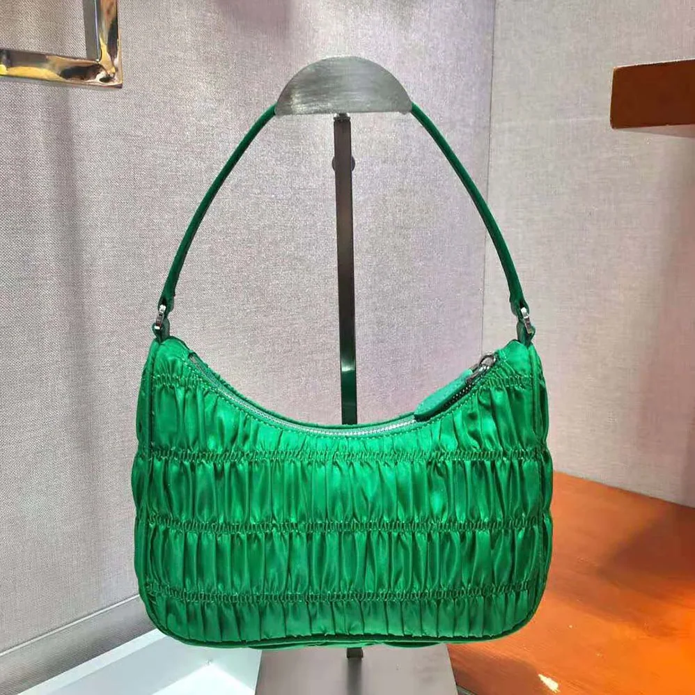 Prada Nylon and Saffiano Leather Mini Bag for Women in Green Prada Nylon and Saffiano Leather Mini Bag for Women in Green