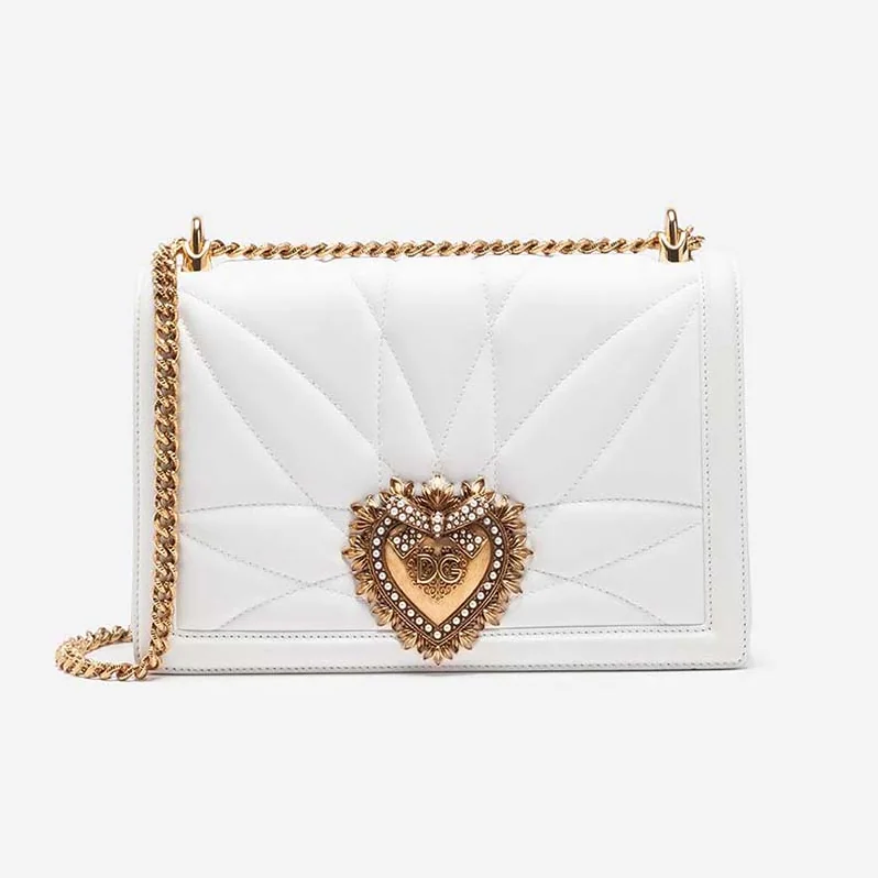 Dolce Gabbana D&G Medium Devotion Bag Quilted Nappa Leather for Women Dolce Gabbana D&G Medium Devotion Bag Quilted Nappa Leather for Women