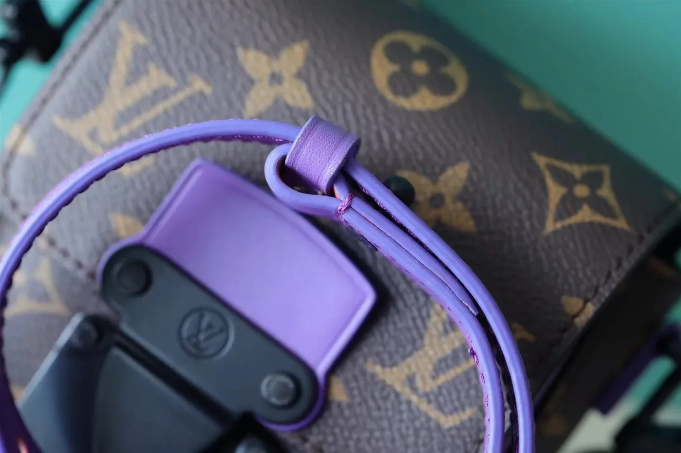 Louis Vuitton S-Lock Vertical Wearable Wallet Monogram Macassar Purple Louis Vuitton S-Lock Vertical Wearable Wallet Monogram Macassar Purple