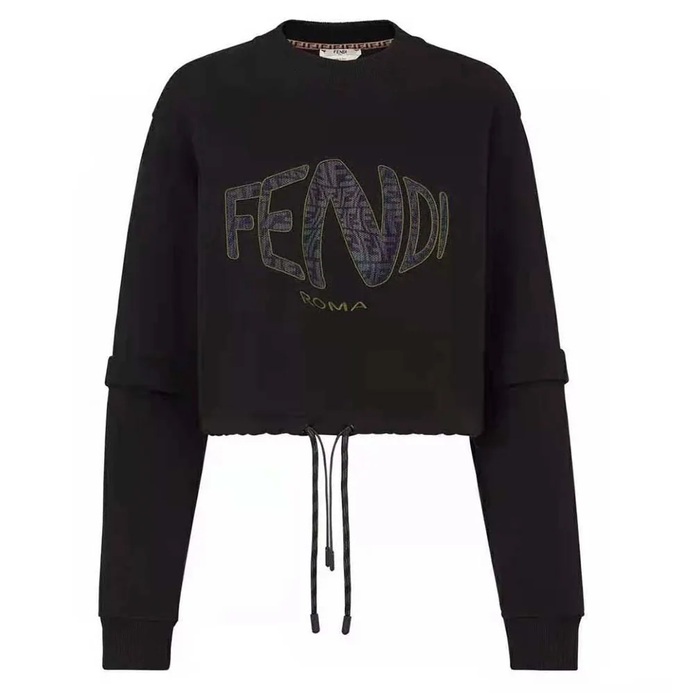 Fendi Sweatshirt Black Jersey Sweatshirt for Women