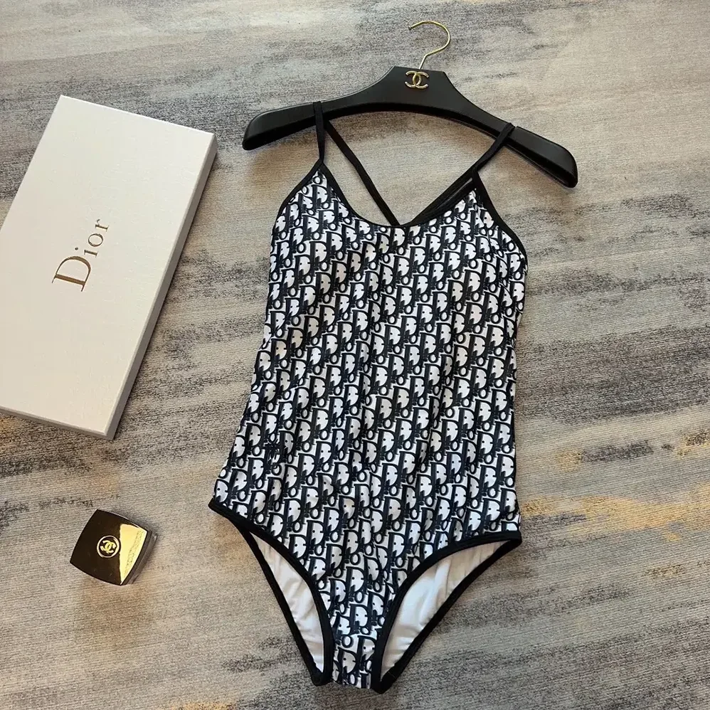 Dior One-Piece Swimsuit Blue Dior Oblique Technical Fabric for Women Dior One-Piece Swimsuit Blue Dior Oblique Technical Fabric for Women