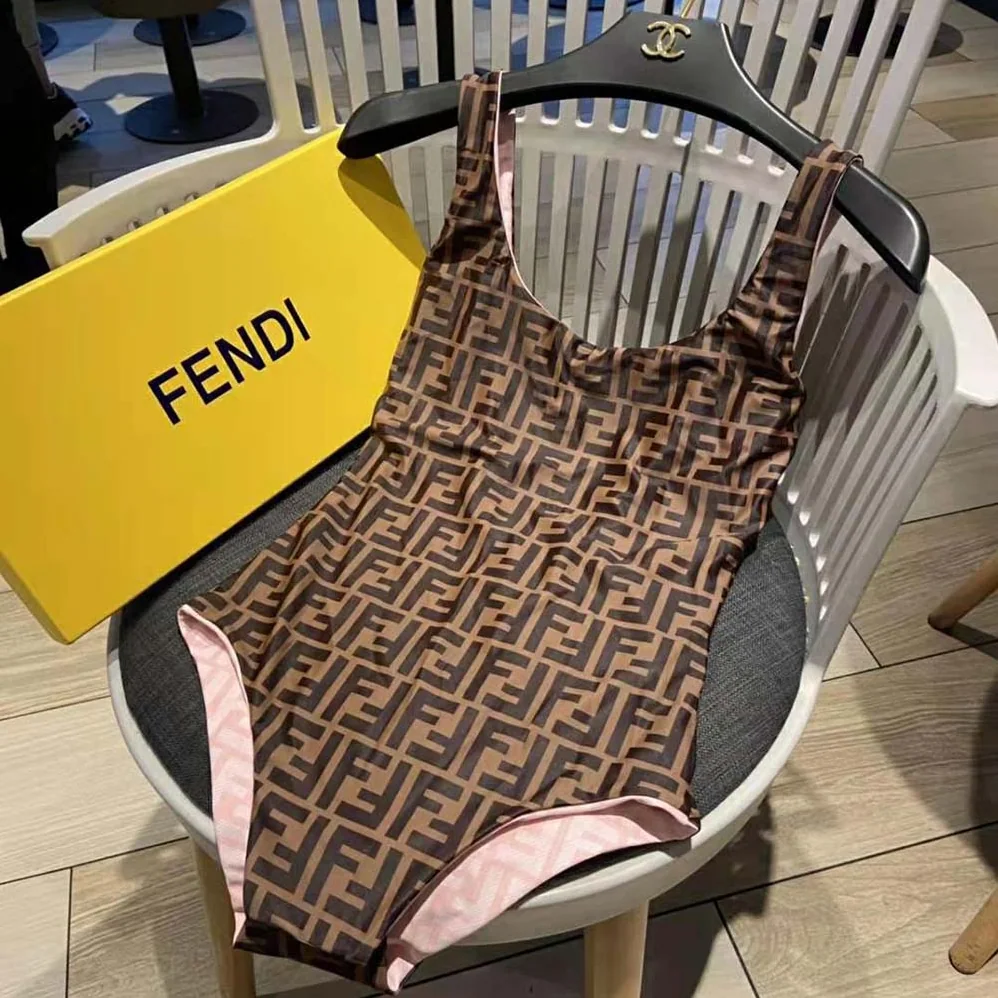 Fendi One-Piece Swimsuit Pink Lycra Swimsuit for Women Fendi One-Piece Swimsuit Pink Lycra Swimsuit for Women