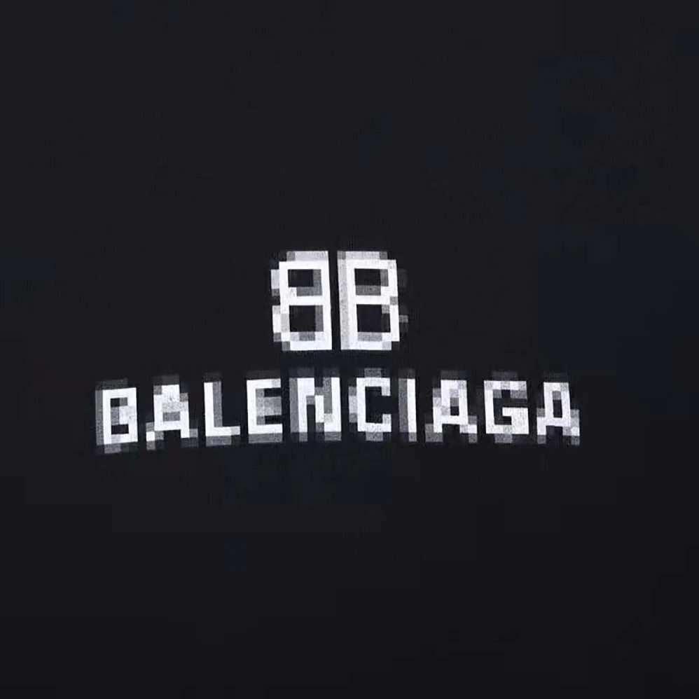 Balenciaga BB Pixel Medium Fit Hoodie in Black for Men Balenciaga BB Pixel Medium Fit Hoodie in Black for Men