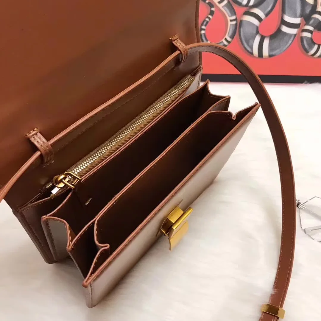 Celine Medium Classic Bag in Box Calfskin Leather in Brown Celine Medium Classic Bag in Box Calfskin Leather in Brown