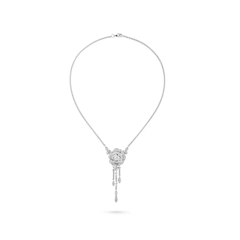 Chanel Bouton De Camélia Transformable Necklace White Gold Chanel Bouton De Camélia Transformable Necklace White Gold