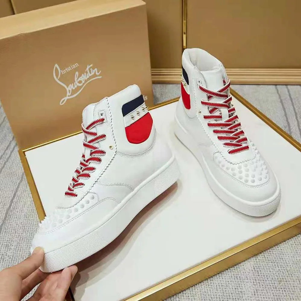Christian Louboutin Top Rui Spikes Flat Tennis for Women in inspired Sneaker