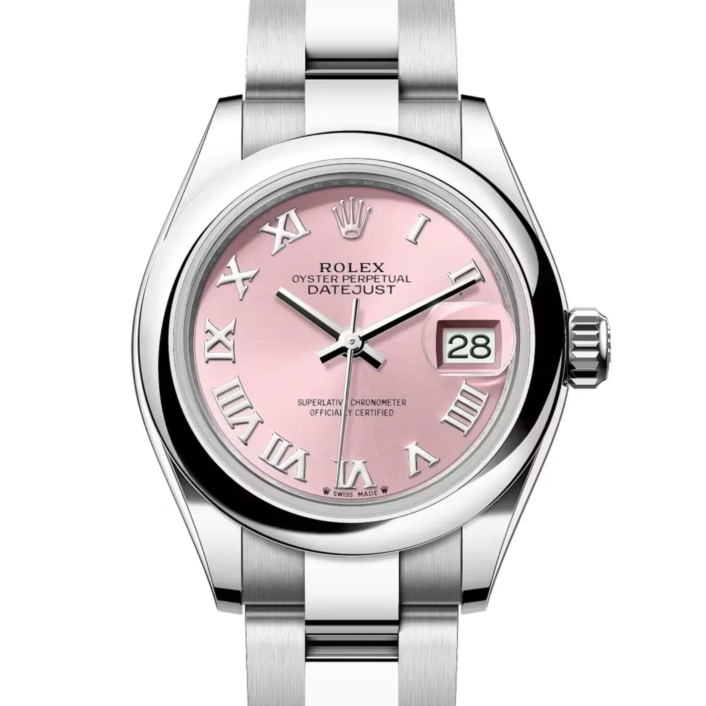 Rolex Lady-Datejust Watch Silver Toned Pink Dial -0014